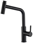 Baterie chiuveta de bucatarie Laveo TORO cu dus extractibil, maner lateral, negru