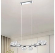 ONLI - Lustră suspendată cu cablu KIMBERLY 8xG9/6W/230V crom lucios