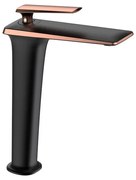 Mexen Purus baterie lavoar înalt, negru/auriu roz - 745810-76