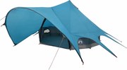 vidaXL Cort Teepee pentru 3 Persoane cu acoperiș Albastru și Gri