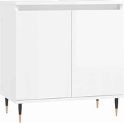 vidaXL Dulap de baie, alb extralucios, 58x33x60 cm, lemn prelucrat