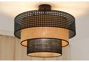 Brilagi - Lustr DAKOTA LUNETA 1xE27/15W/230V pr. 45 cm negru/ratan