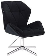 HR212CROSS Scaun Negru Catifea