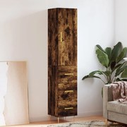 vidaXL Dulap înalt, stejar fumuriu, 34,5x34x180 cm, lemn prelucrat
