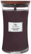 Lumânare parfumată vază mare WoodWick Spiced Blackberry, 609 g