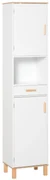 kleankin Dulap Coloana Space Saver din Lemn pentru Baie Alb | Aosom Romania