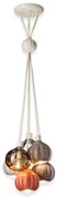 Lustra cu 6 pendule design italian realizat manual din ceramica si sticla AFOXÉ Mix