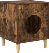 vidaXL Casa pentru pisici Stejar fumuriu 42,5 x 40 x 53 cm