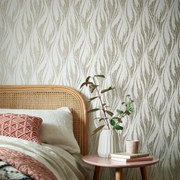 Tapet Ripple, Shimmer Gold and Cream Luxury Feature, 1838 Wallcoverings, 5.3mp / rola