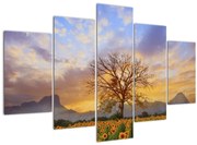 Tablou - Peisaj cu floarea soarelui (150x105 cm)