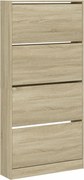 vidaXL Pantofar cu 4 sertare rabatabile, stejar sonoma, 80x21x163,5 cm
