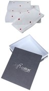 Set cadou de prosoape și prosop de corp MICRO LOVE, 3 buc Alb – Inimioare roșii