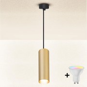 Brilagi - Lustru LED reglabil suspendat pe cablu SELE 1xGU10/6W/230V negru/auriu