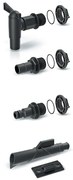 Set accesorii pentru butoaie de apa de ploaie II, 5 bucati, negru
