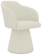 Scaun de sufragerie crem tapițat Kanoa – Makamii