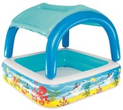 Bestway Piscina de joaca cu baldachin, albastru, 140x140x114 cm, 52192