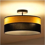 Plafonieră ALBA, 3x E27/15W/230V, Ø 40 cm, negru/maro