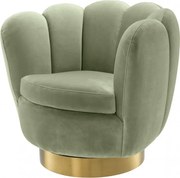 Fotoliu pivotant LUX Mirage, catifea Savona verde 113484 HZ