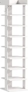 HOMCOM, Raft pentru Pantofi, Cu 9 Rafturi, PAL, 30 x 30 x 128.4 cm, Alb | Aosom Romania