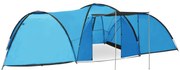vidaXL Cort camping tip iglu, 8 persoane, albastru, 650x240x190 cm