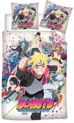 Naruto Ninja Squad Lenjerie de pat Boruto 140×200cm, 63×63 cm microfibră