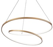 Lustra LED suspendata design modern circular OZ SP D80 ON-OFF OTTONE