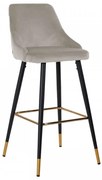 Scaun de bar tapitat Imani gri deschis