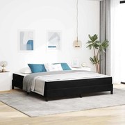 vidaXL Pat boxspring cu saltea cu saltea Negru 180 x 200 cm Catifea