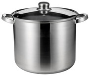 Oala adanca Rosberg R51211B38, 38 cm, 29 litri, Inductie, Capac, Inox