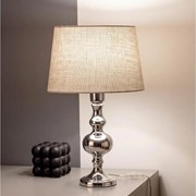 BRILAGI - Lampă de masă CERIA 1xE27/60W/230V Ø 30 cm crom lucios/gri