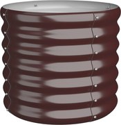 vidaXL Jardinieră grădină maro 40x40x36 cm oțel galvanizat