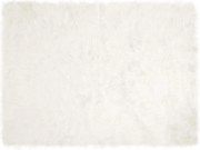 vidaXL Covor din Lână Faux Tafalla Alb 160 x 230 cm Poliester