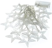 Set de stele strălucitoare cu 20 LED-uri, alb cald