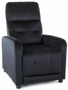 Fotoliu Otus velvet negru Blu19 H100 cm