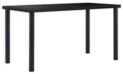 vidaXL Masă de bucătărie, negru, 140 x 70 x 75 cm, sticlă securizată