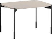 Măsuță de cafea dreptunghiulară Sonatia 70 cm cu picioare metalice - cașmir