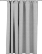 vidaXL Draperie opacă, aspect de in, gri, 290 x 245 cm, cu cârlige