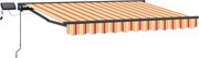 vidaXL Cadru manual de marchiză cu LED-uri 3,5 x 2 m