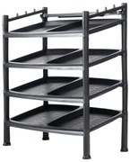 Botnik 4 etaje Black 52 x 34 x 67 cm