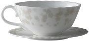 Cana de ceai gri cu farfurie 30 cl colectia Slåpeblom - Wik & Walsøe