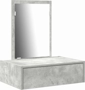 vidaXL Masă de Machiaj cu sertar Gri 60 x 40 x 70 cm Lemn compozit