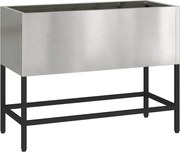 vidaXL Ghiveci ridicat pentru grădină Argintiu 60 x 26 x 45 cm