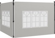 Outsunny Set 2 Pereți Laterali pentru Chioșcuri, Foi Foișor cu Ferestre din PE și Plastic, 3x3 m sau 3x6 m, Alb | Aosom Romania