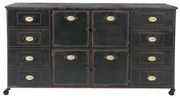 Comoda neagra, din metal, aspect vintage, Archivio