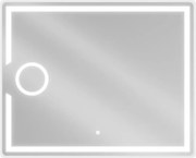 Mexen Onyx oglindă de baie iluminată cu oglindă cosmetică 100 x 80 cm, LED 6000K, anti-aburire - 9813-100-080-611-00