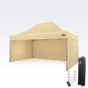 Cort de petrecere 3x4,5m - cu 3 pereți - Bej