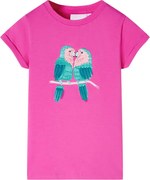 vidaXL Tricou pentru copii, roz închis, 140