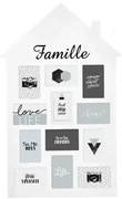 Rama foto Maison White, MDF alb, 12 poze, 52 x 1.5 x 82.5 cm