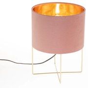 Lampă de masă modernă roz cu auriu - Rosalina