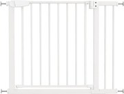 Poarta de siguranta copii Kidizi Rexa alb, reglabila 90-96 cm, montaj prin presiune, inchidere automata, certificata EN1930